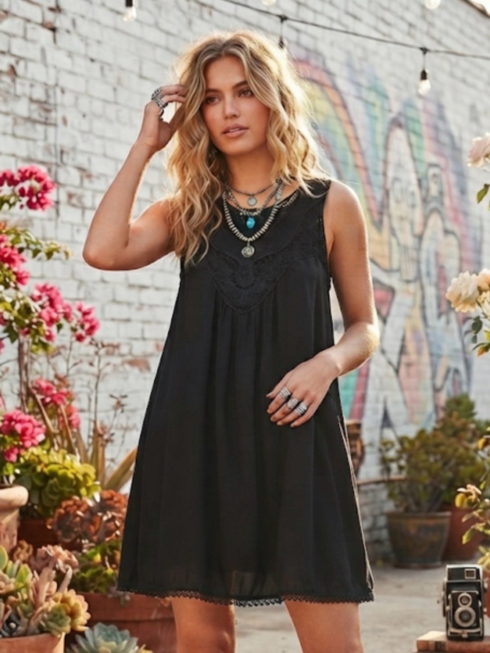 Free people black lace romper size xsmall